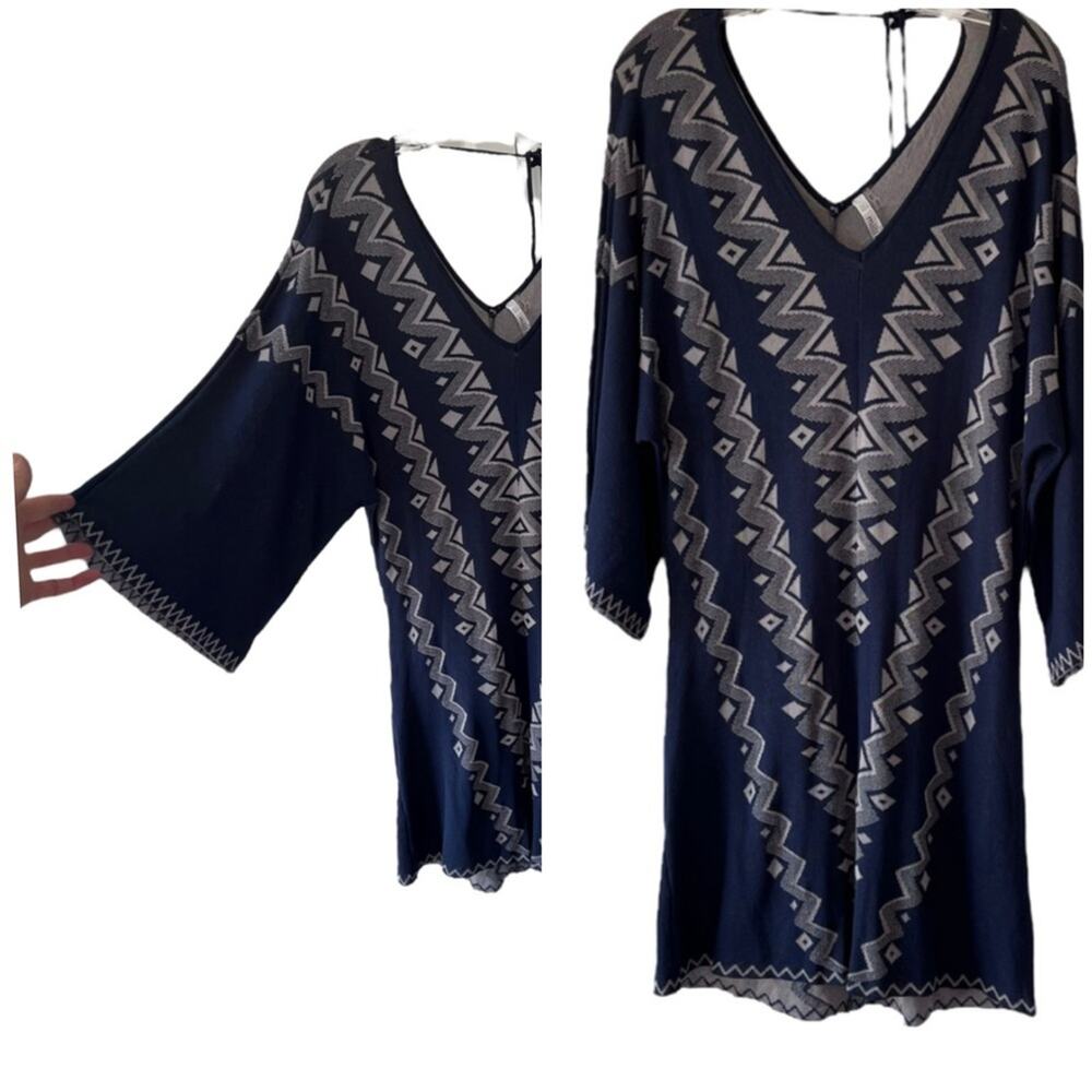 Miilla sweater dress with Southwestern Aztec design